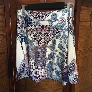 Renee C Rosanne Faux Suede Swing Skirt